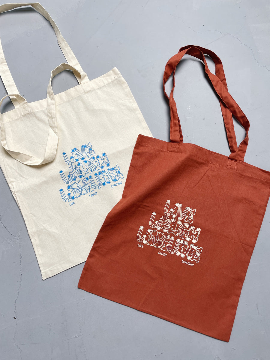 Other Side Store 'live Laugh Linguine' Tote Bag - Rust – Un:ik Clothing