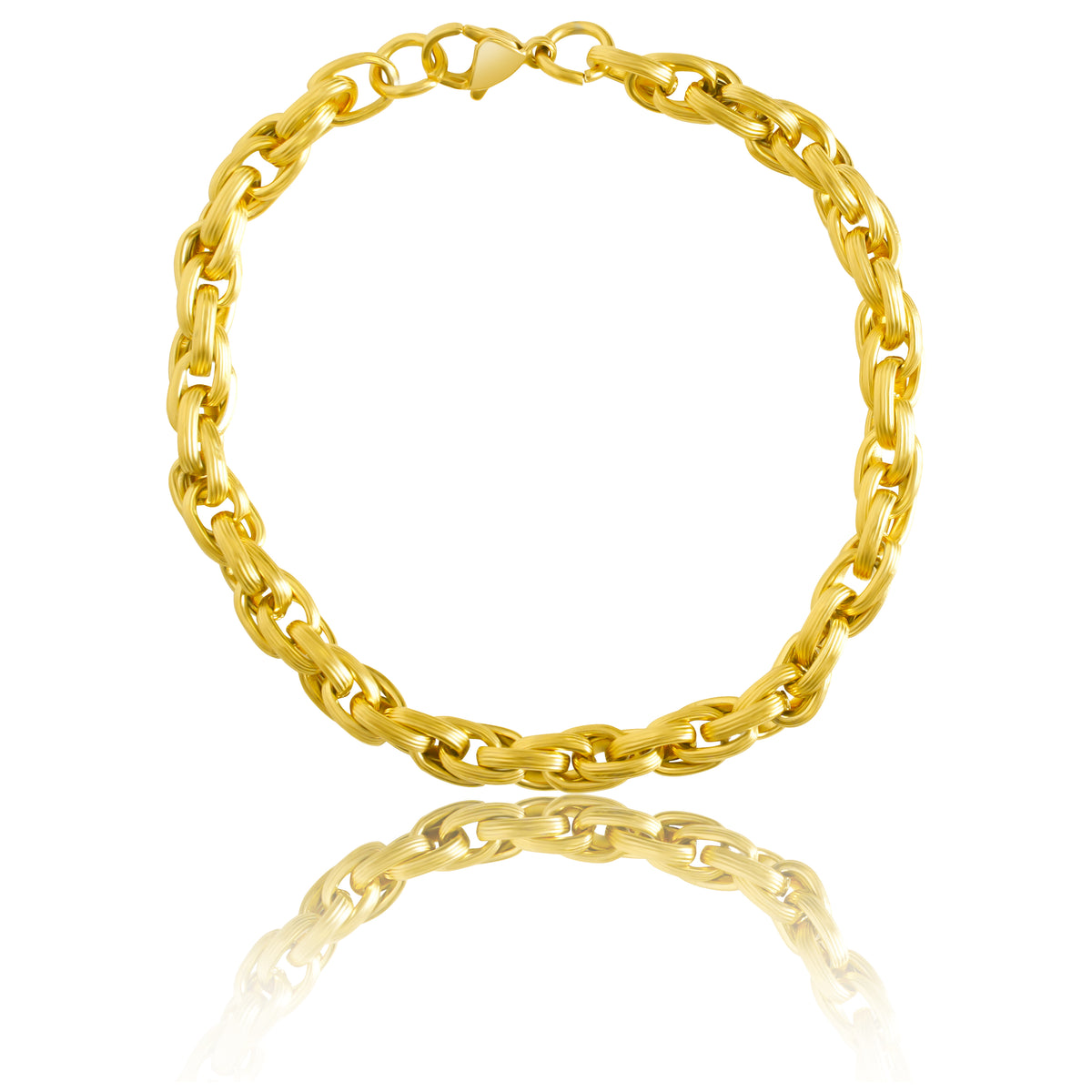 Thick gold hot sale rope bracelet