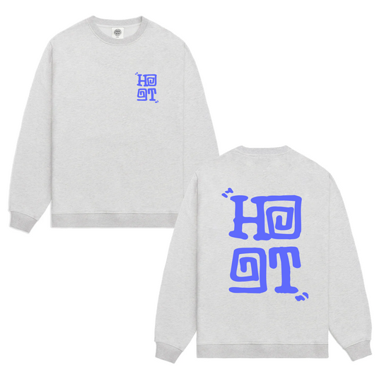 HAVE A GD TRIP 'Logo' Heavyweight Sweater - Heather Grey