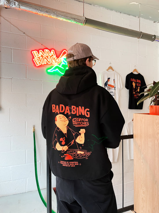 Bada Bing X UN:IK 'Snitches' Heavyweight Hoodie - Black