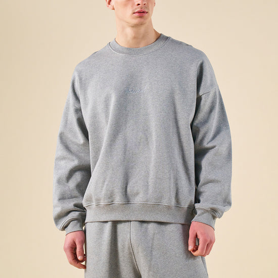 bound Sustain Heavy Sweater - Heather Grey