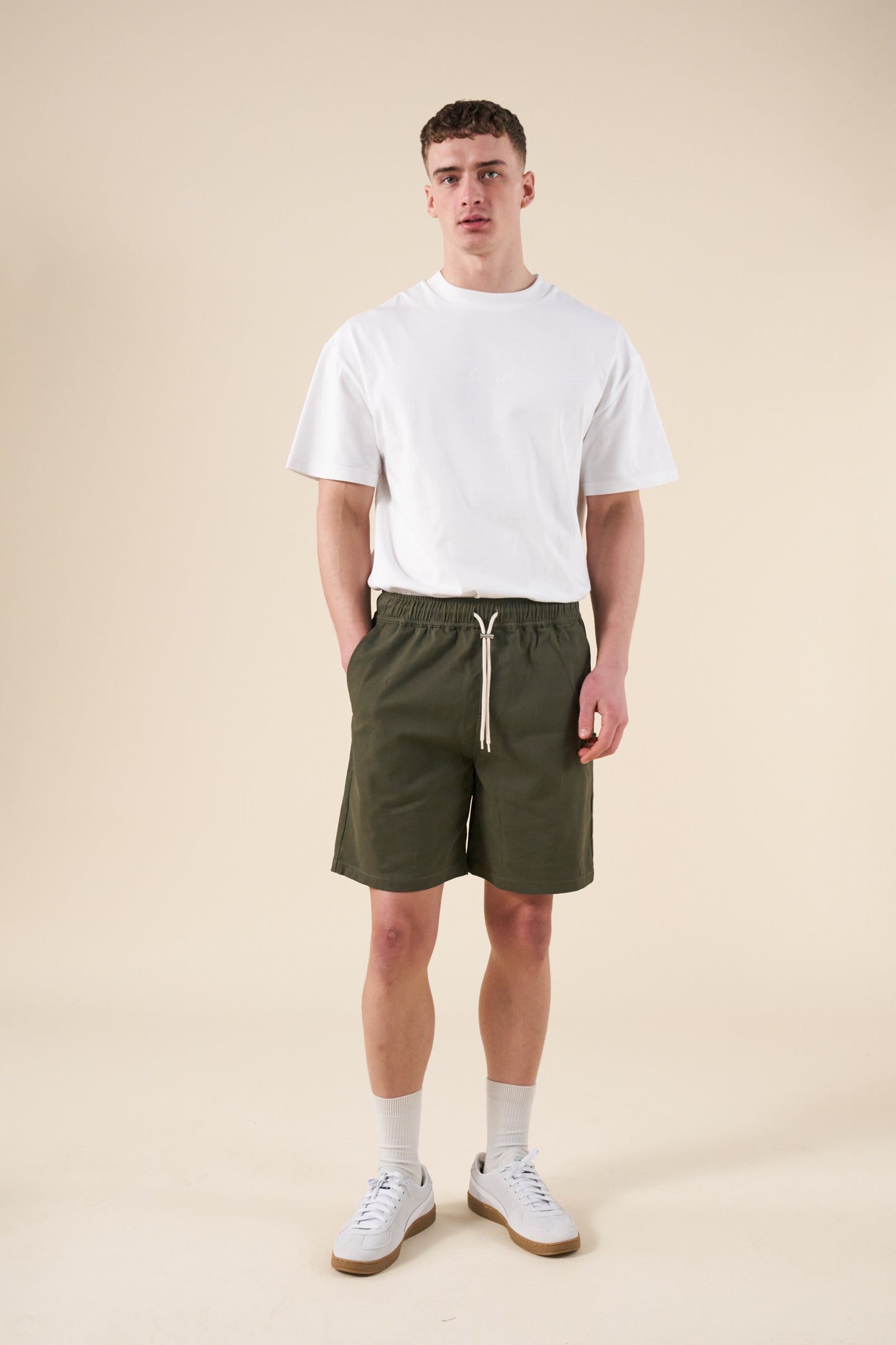 bound Canvas Shorts - Army Green