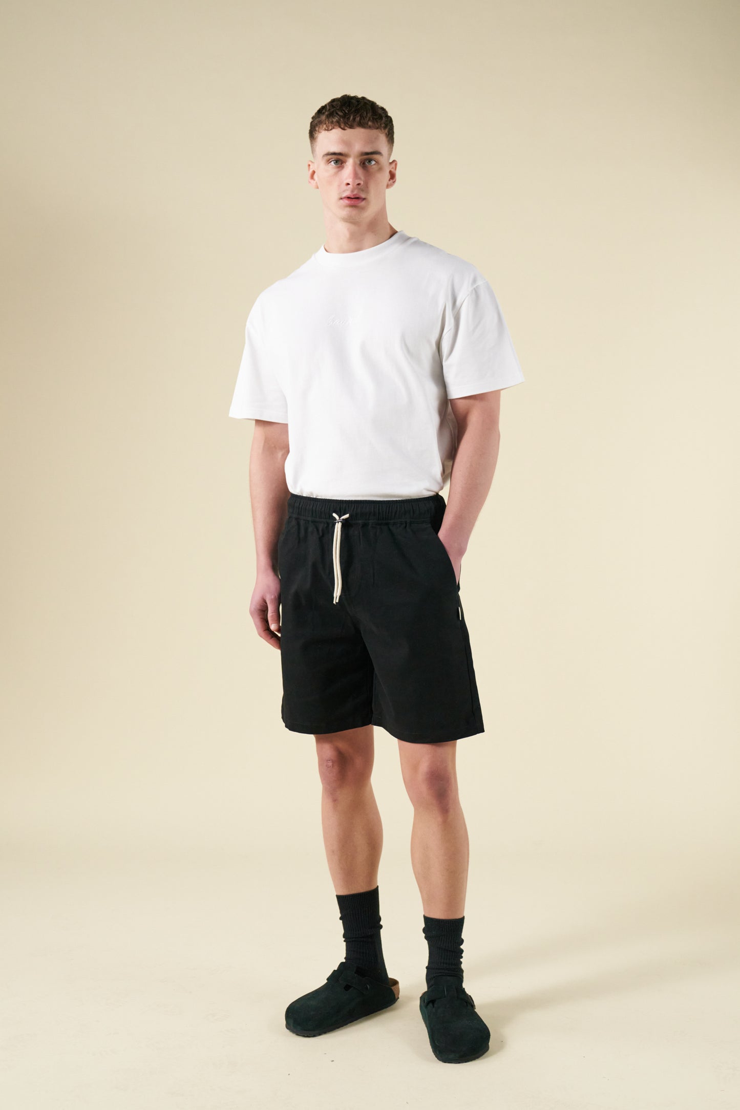 bound Canvas Shorts - Black