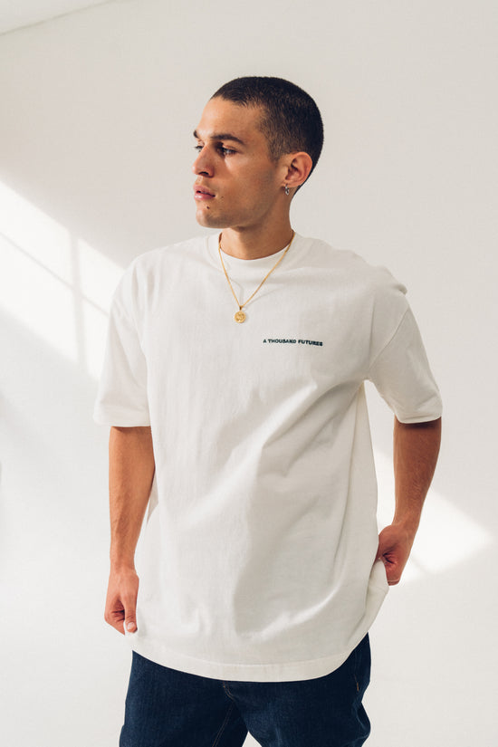 A Thousand Futures 'Kyoto' Embroidered Tee - White