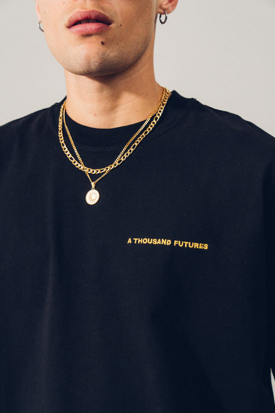 A Thousand Futures 'Kyoto' Embroidered Tee - Black