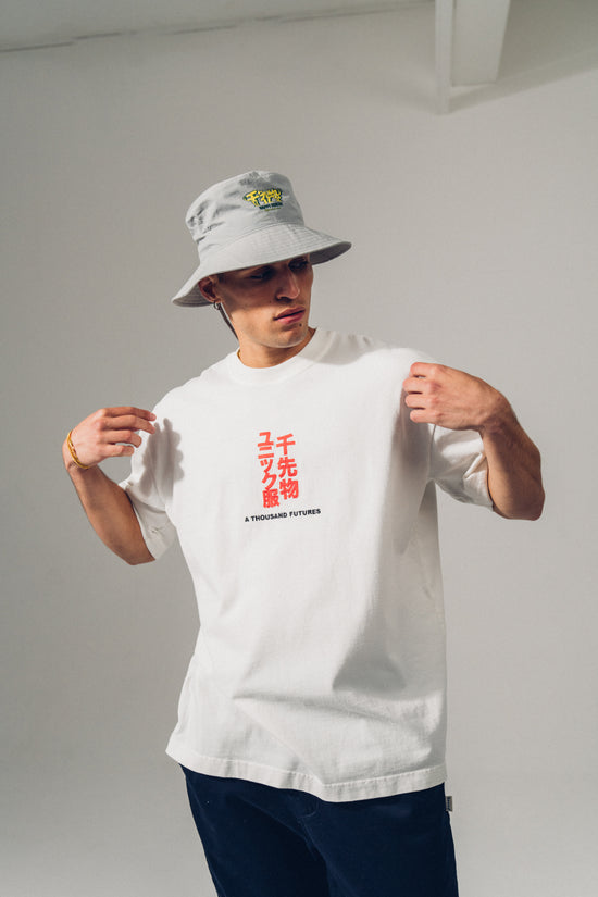 A Thousand Futures 'Tokyo' Embroidered Tee - White