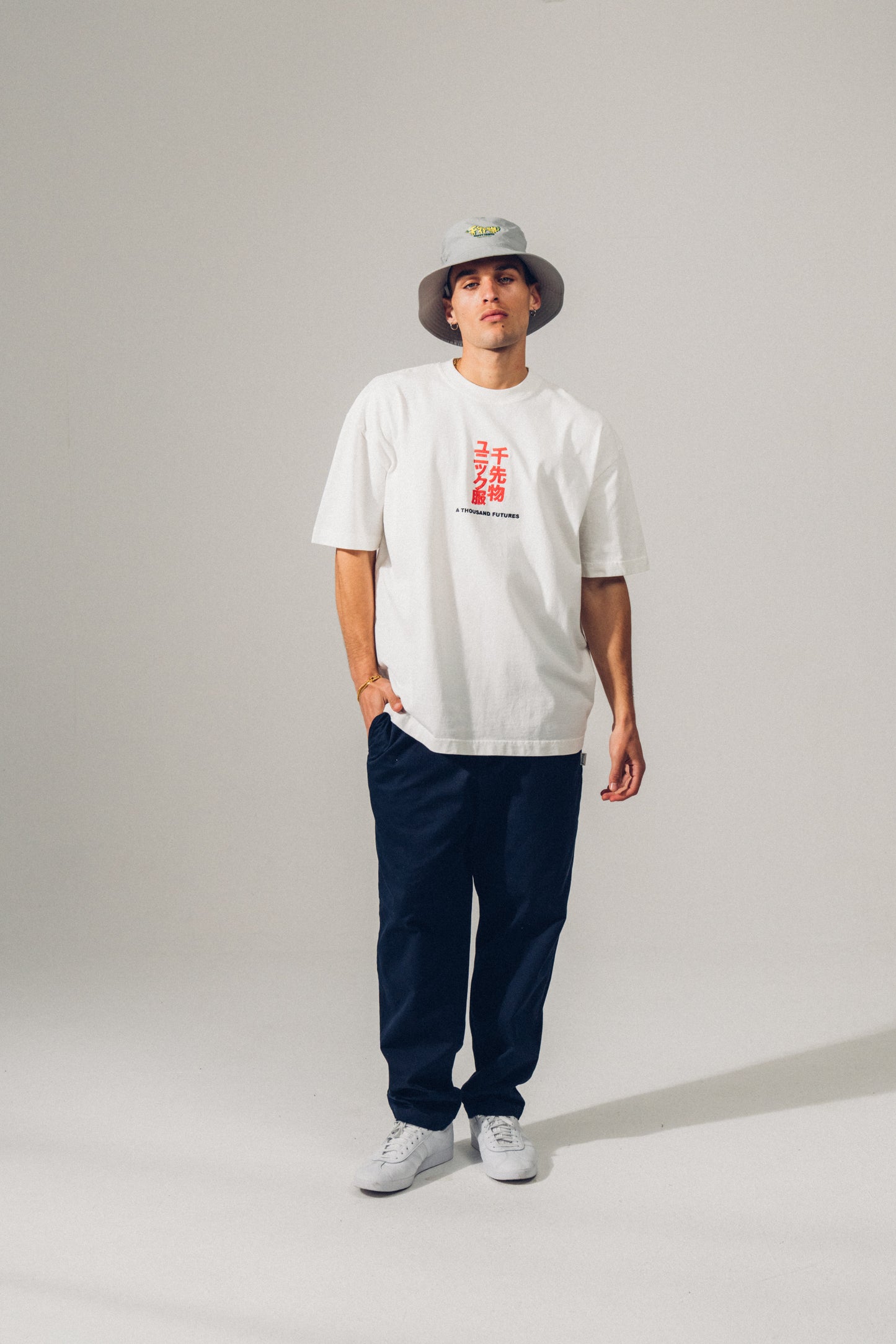 A Thousand Futures 'Tokyo' Embroidered Tee - White