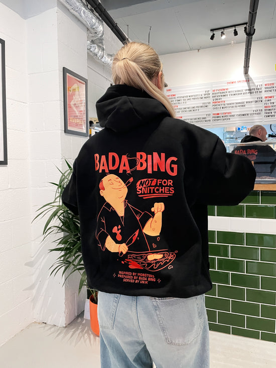 Bada Bing X UN:IK 'Snitches' Heavyweight Hoodie - Black