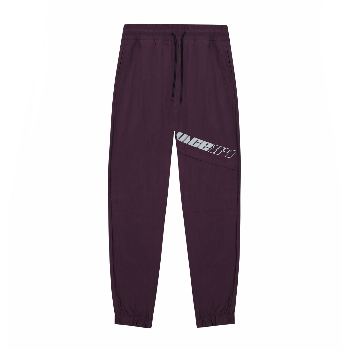 Vice 84 'Reflective Racer' Nylon Track Pants - Burgundy