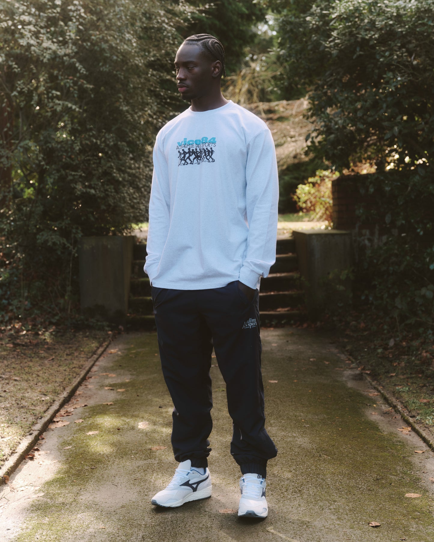 Vice 84 'Runners' LS Tee - Ash Grey