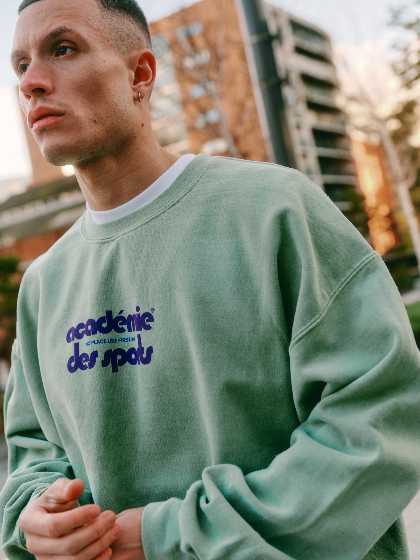 Vice 84 'Club Académie' Vintage Washed Sweater - Pistachio