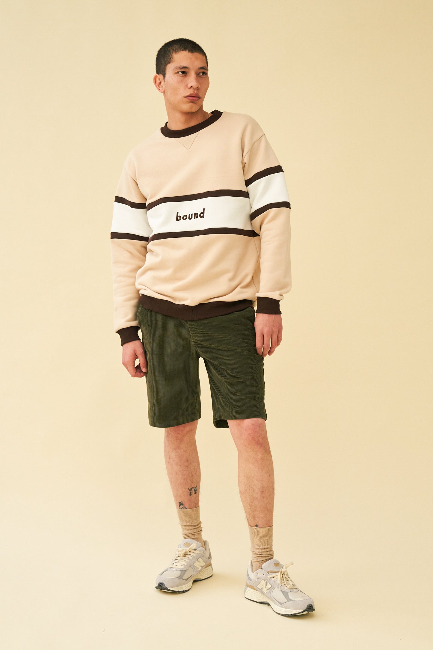 bound 'Tabernas' Panel Sweater - Sand