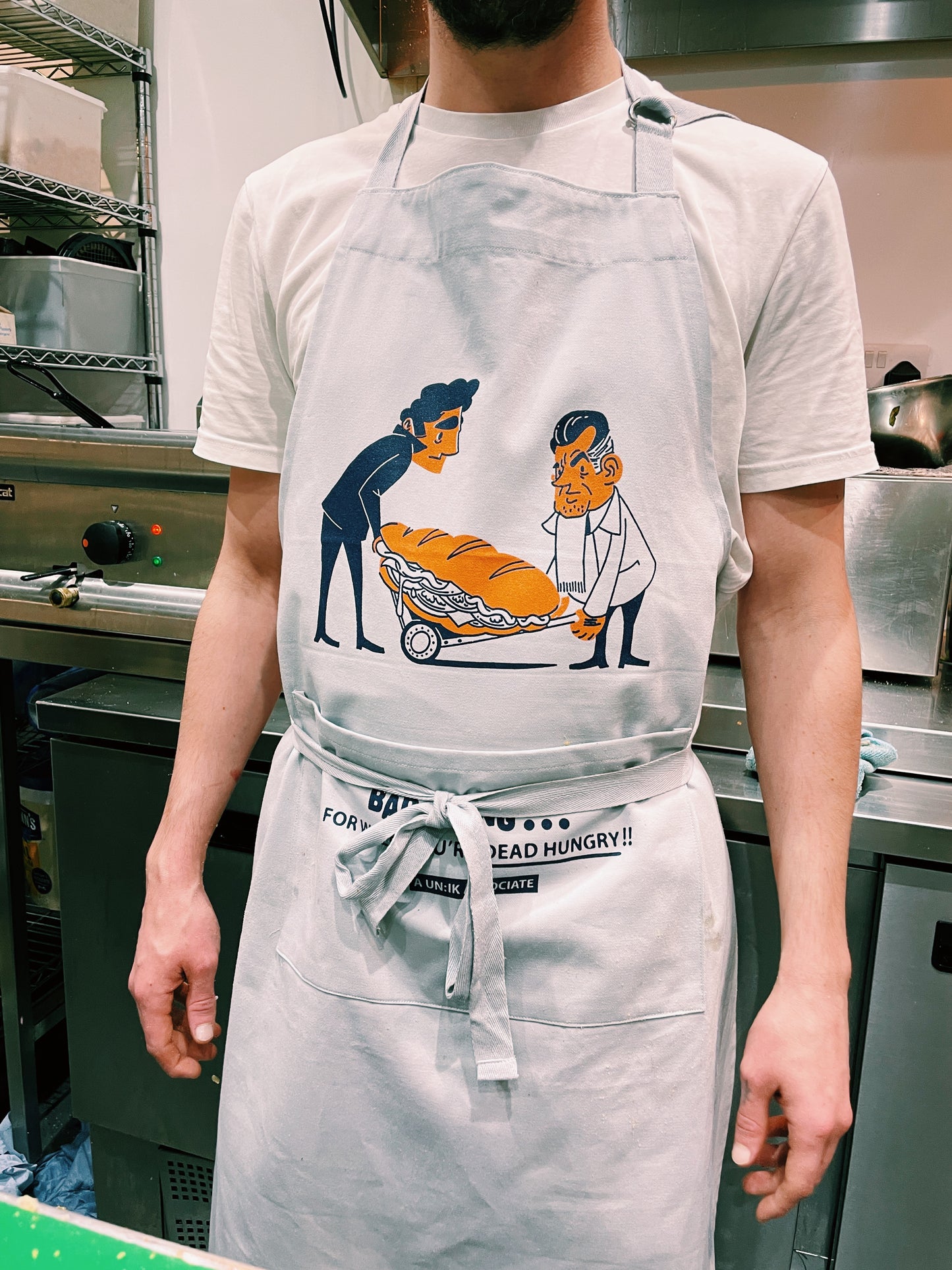 Bada Bing x UN:IK 'Dead Hungry' Apron - Grey