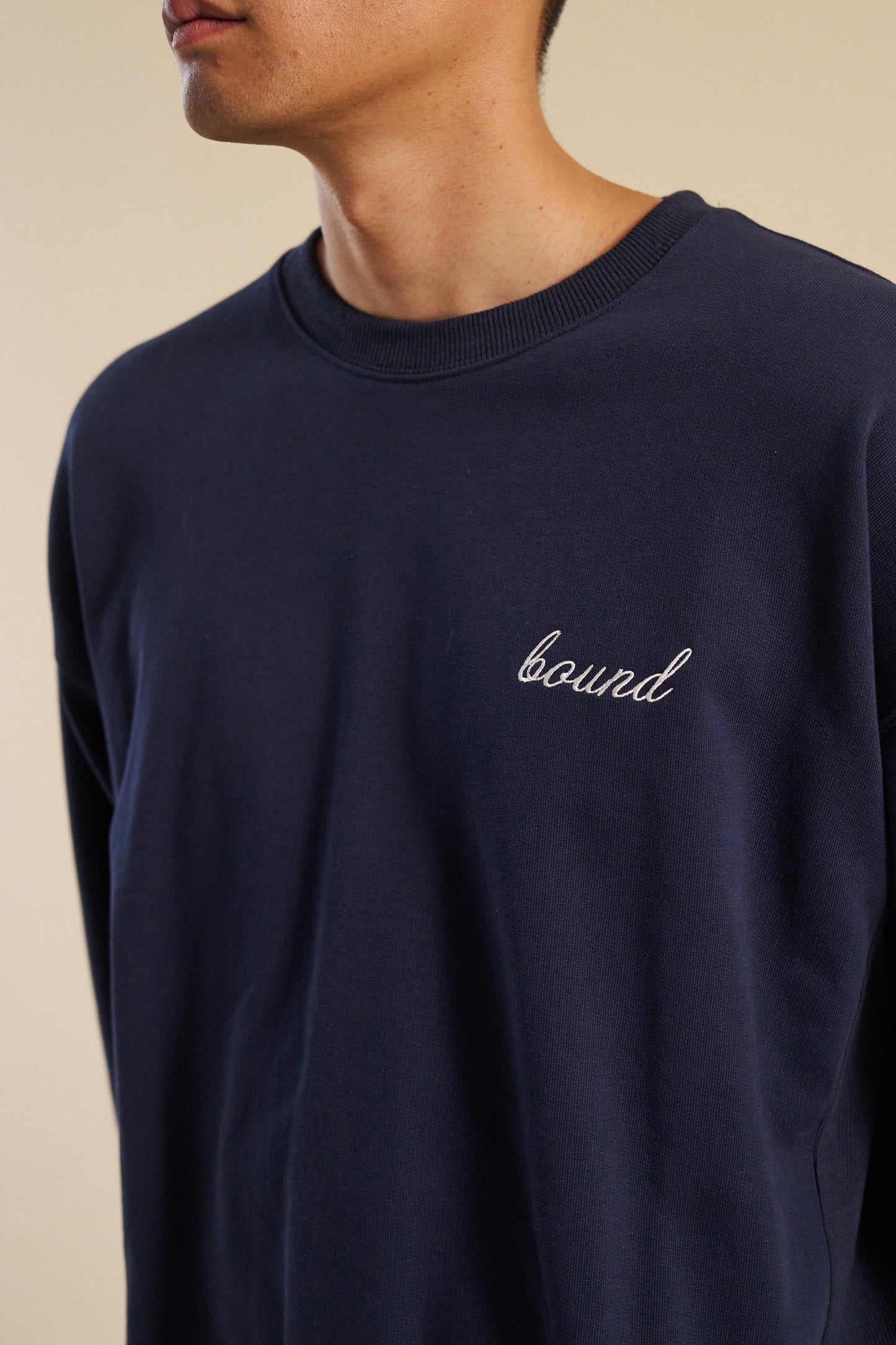 bound Navy Premium Script Sweater