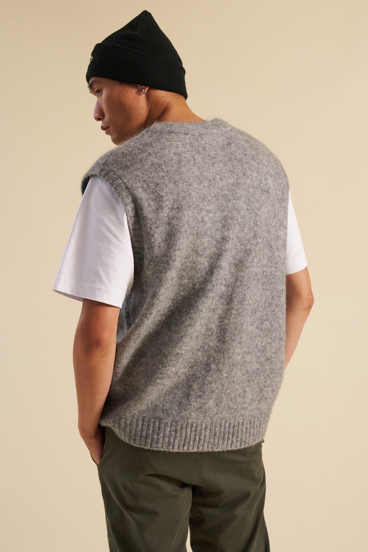 Grey sweater outlet vest