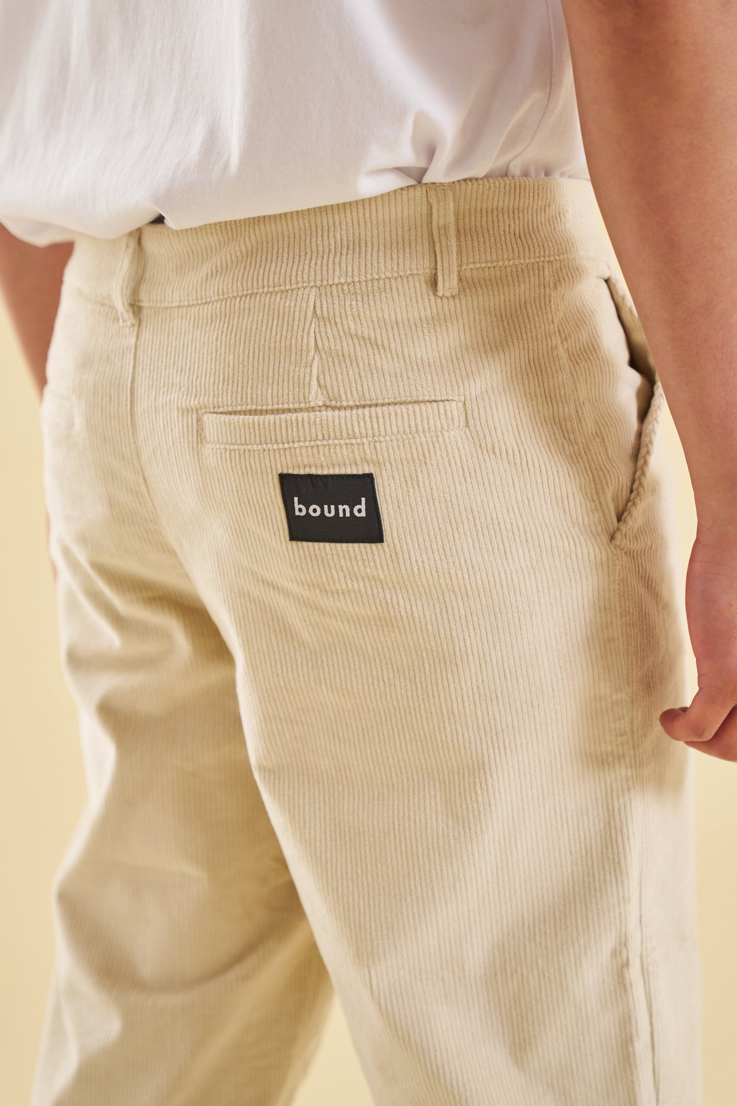 bound 'Barley Cream' Cord Trousers