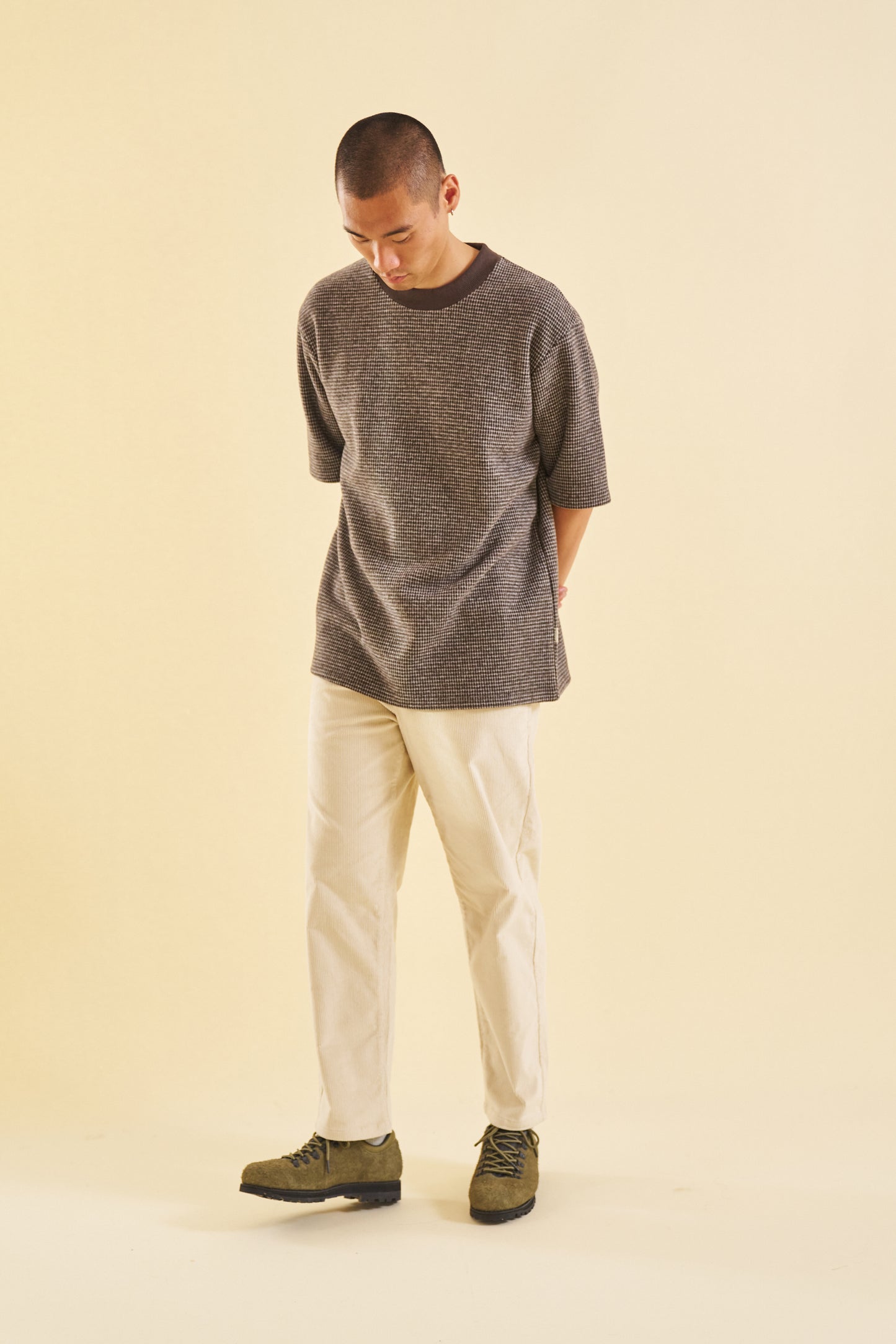 bound 'Barley Cream' Cord Trousers