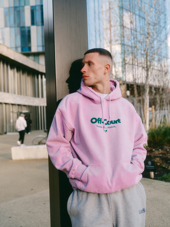 Vice 84 'Off-Court GSM' Vintage Washed Hoodie - Pink