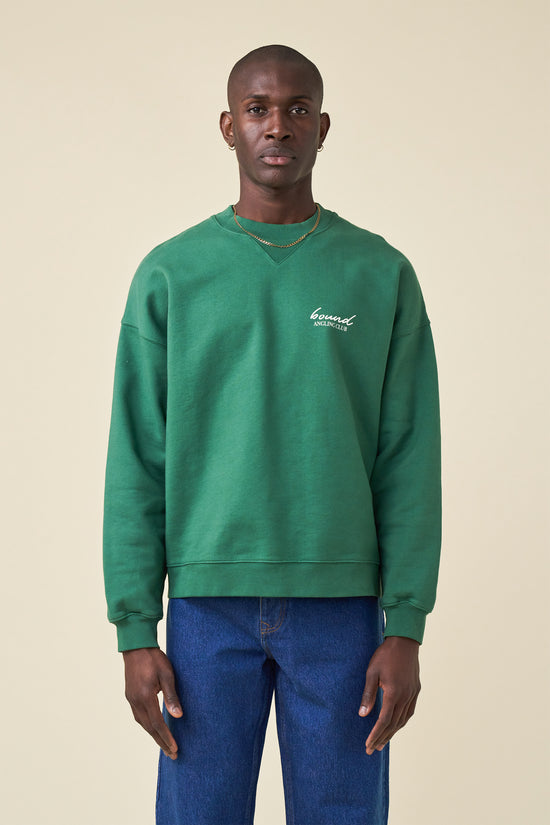 bound 'Angling Club' Sweater - Mid Green