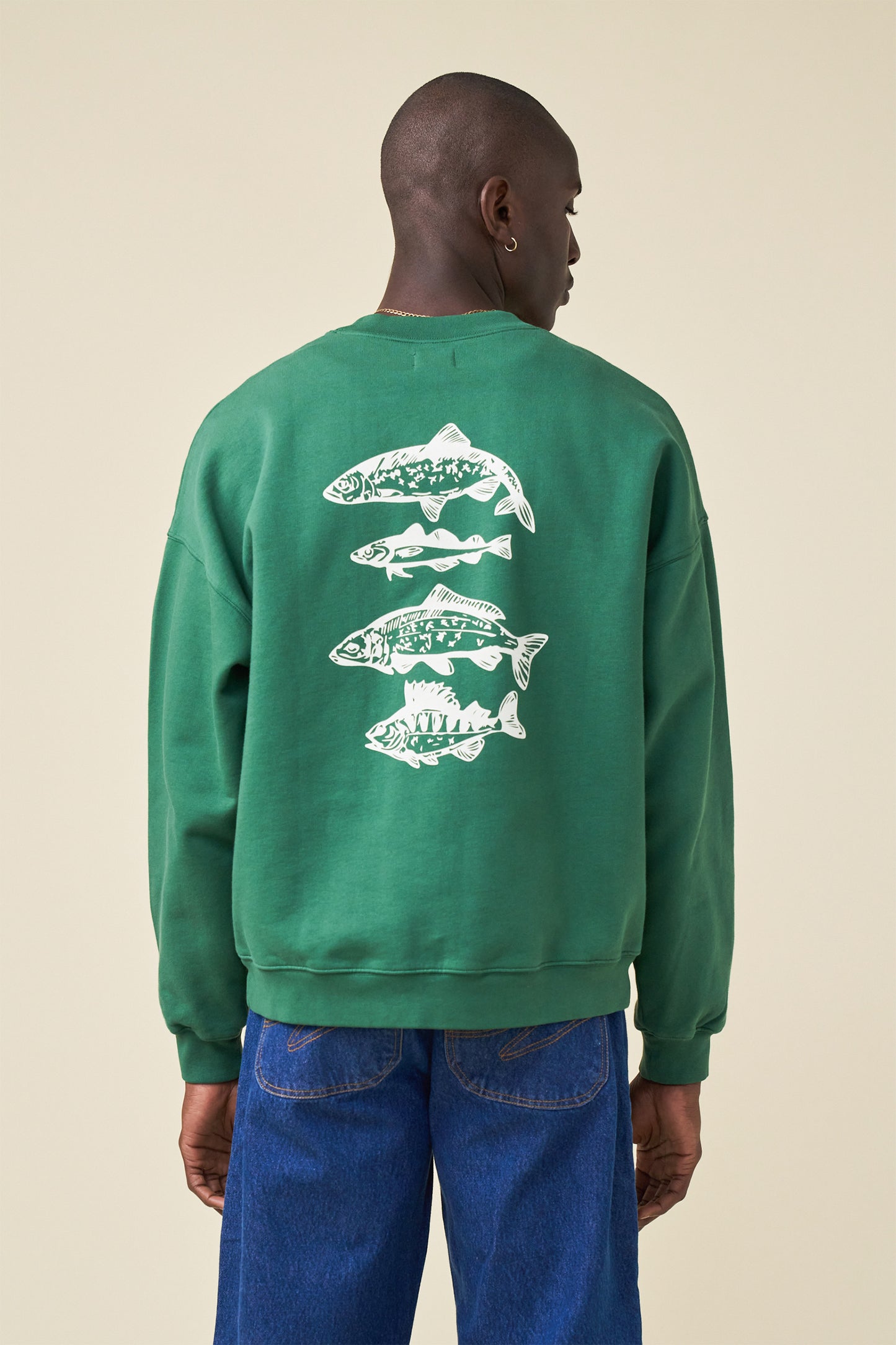 bound 'Angling Club' Sweater - Mid Green