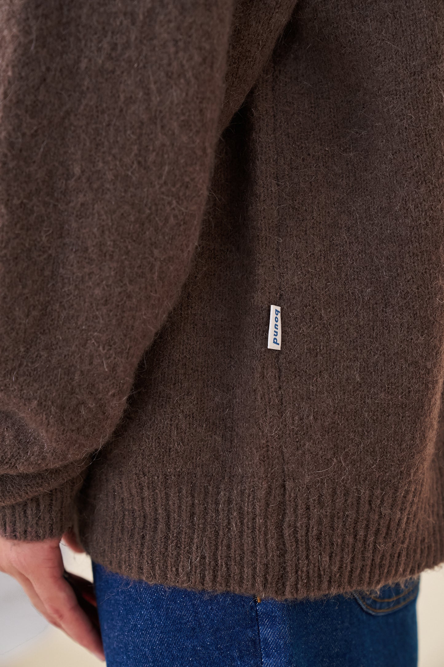 bound Baxter Mohair Blend Sweater - Walnut Brown