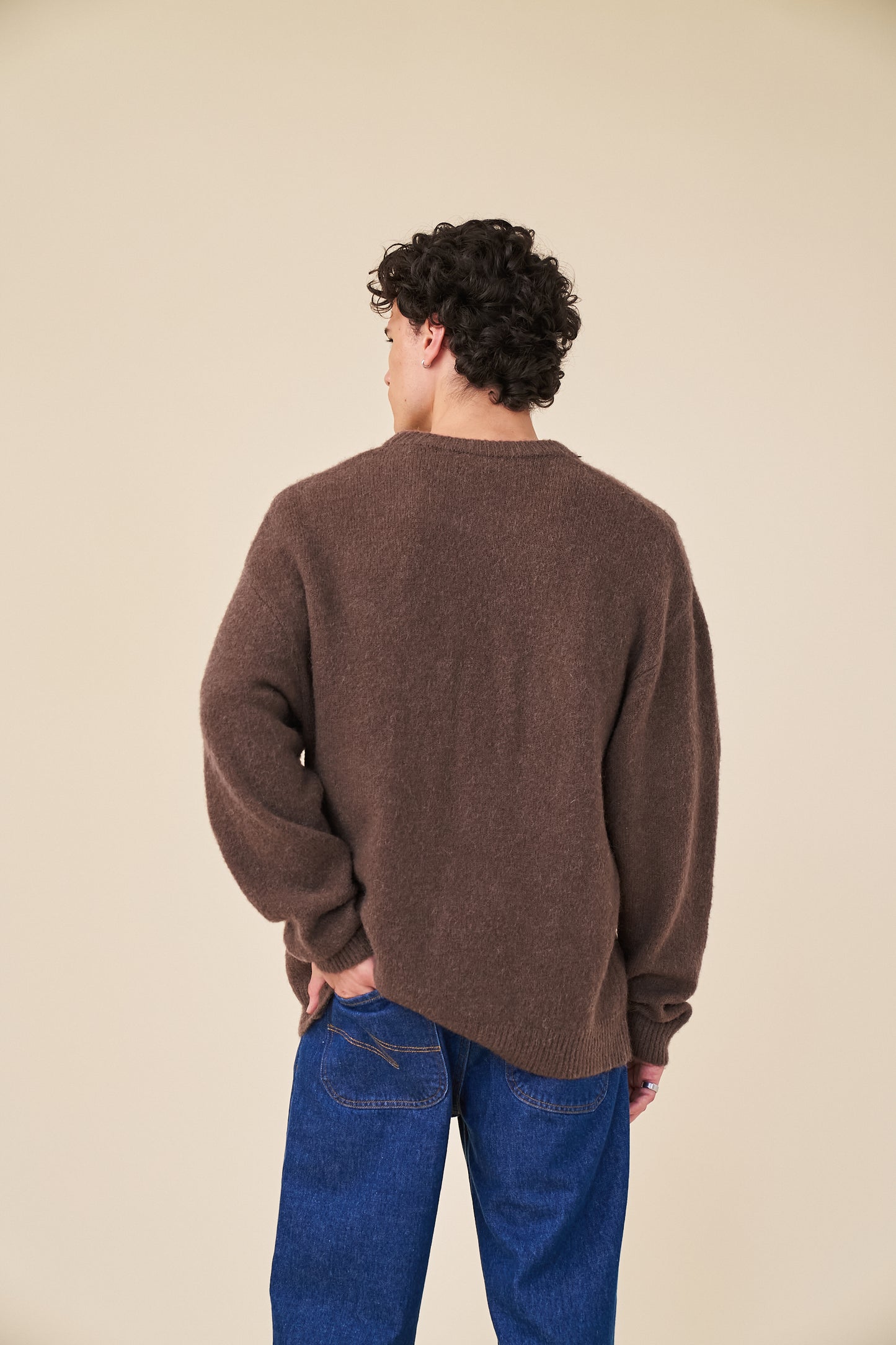 bound Baxter Mohair Blend Sweater - Walnut Brown