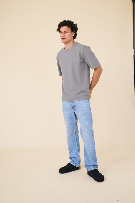 bound Textured Duty Tee - Charcoal