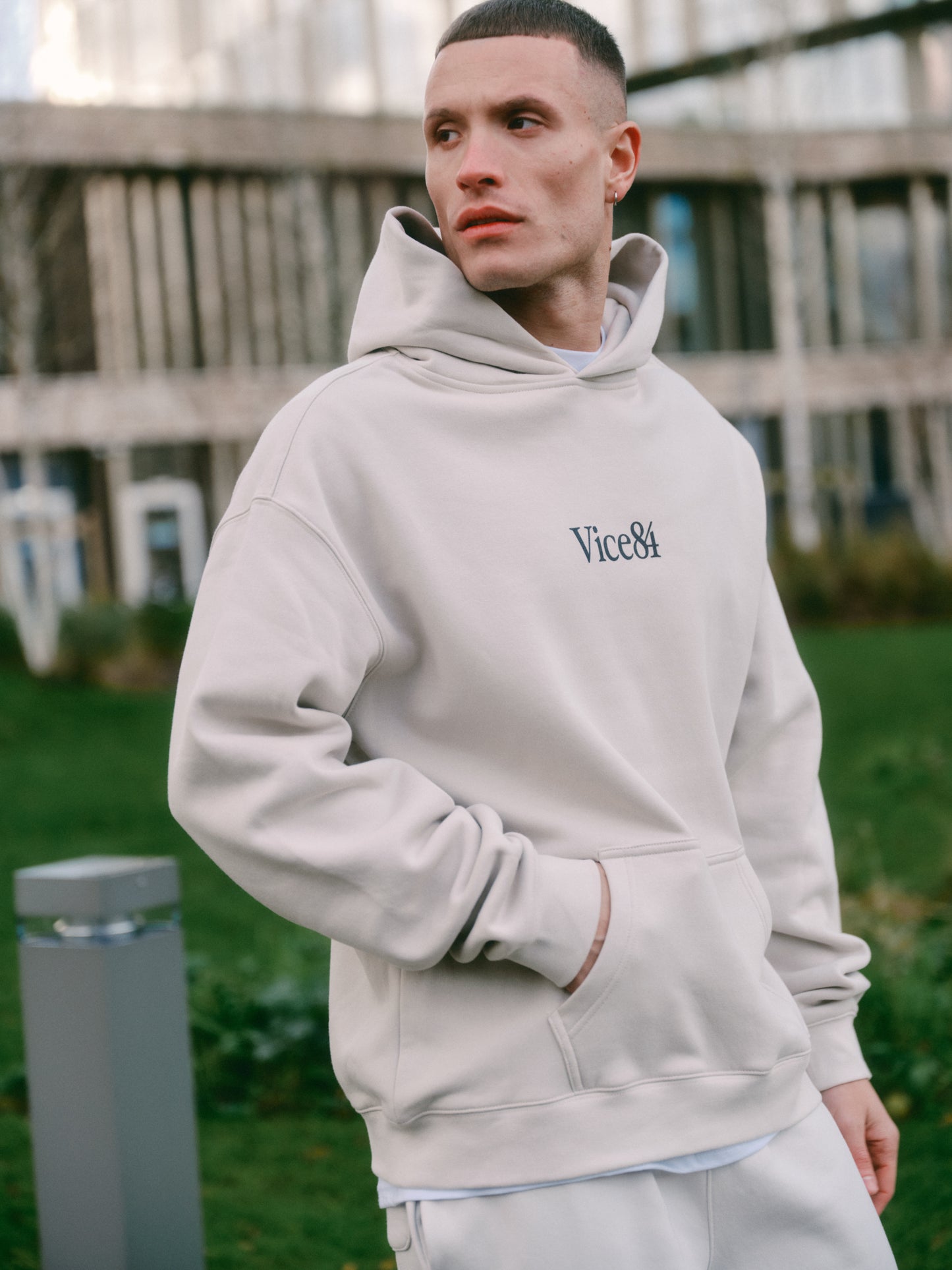 Vice 84 Premium Hoodie - Bone