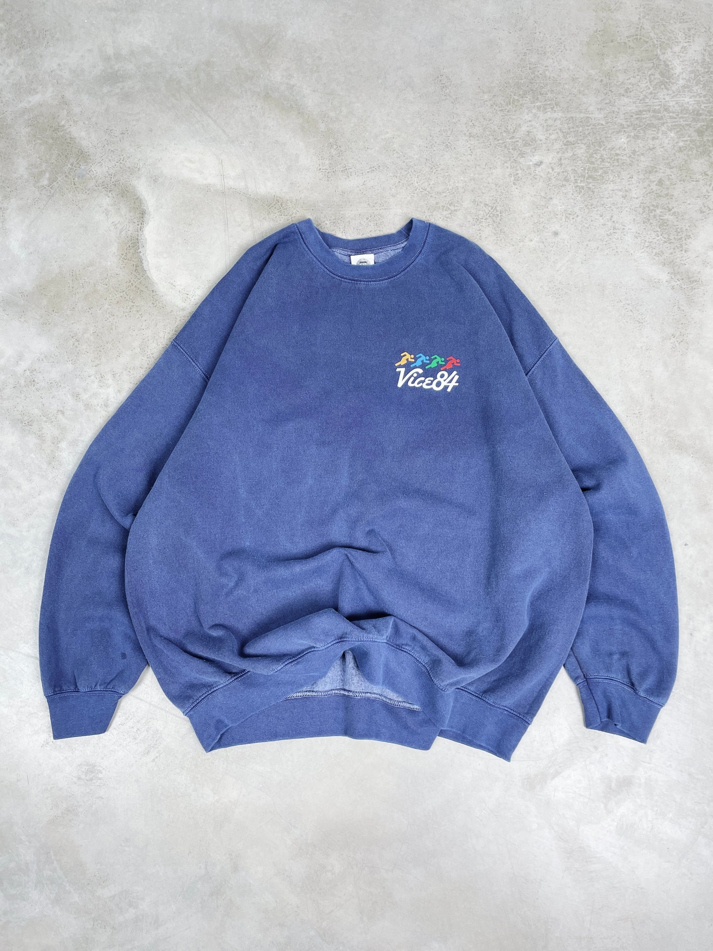 Vice 84 'Runner' Vintage Washed Sweater - Navy