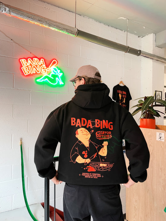 Bada Bing X UN:IK 'Snitches' Heavyweight Hoodie - Black