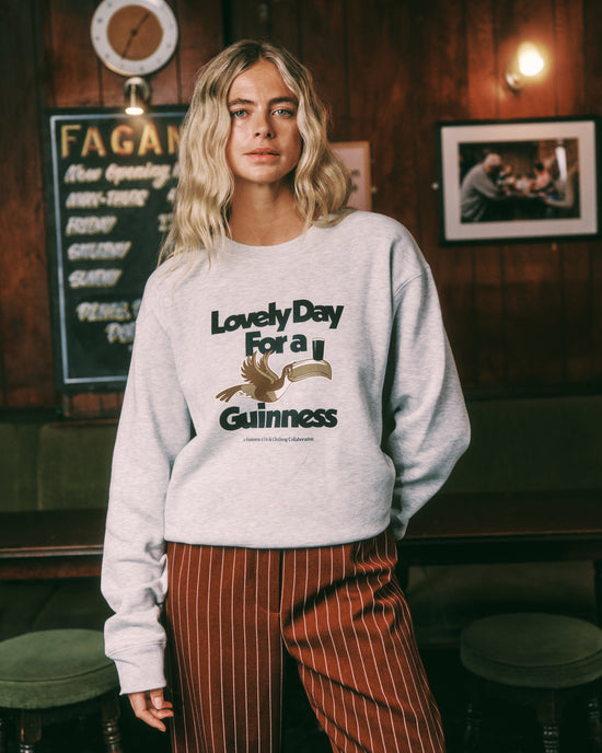 Guinness x UN:IK 'Lovely Day' Sweater - Ash Grey