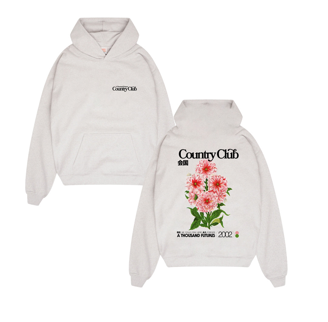 A Thousand Futures x GK 'Country Club' Vintage Washed Hoodie - Ash Grey