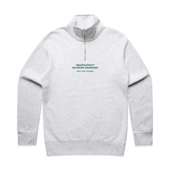 Vice 84 'Athletics' 1/4 Zip Sweater - Ash Grey