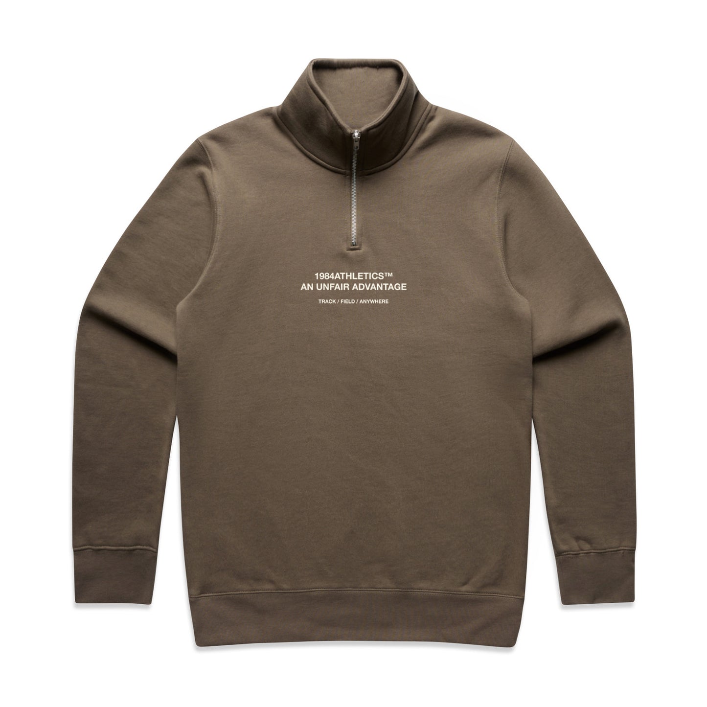 Vice 84 'Athletics' 1/4 Zip Sweater - Walnut