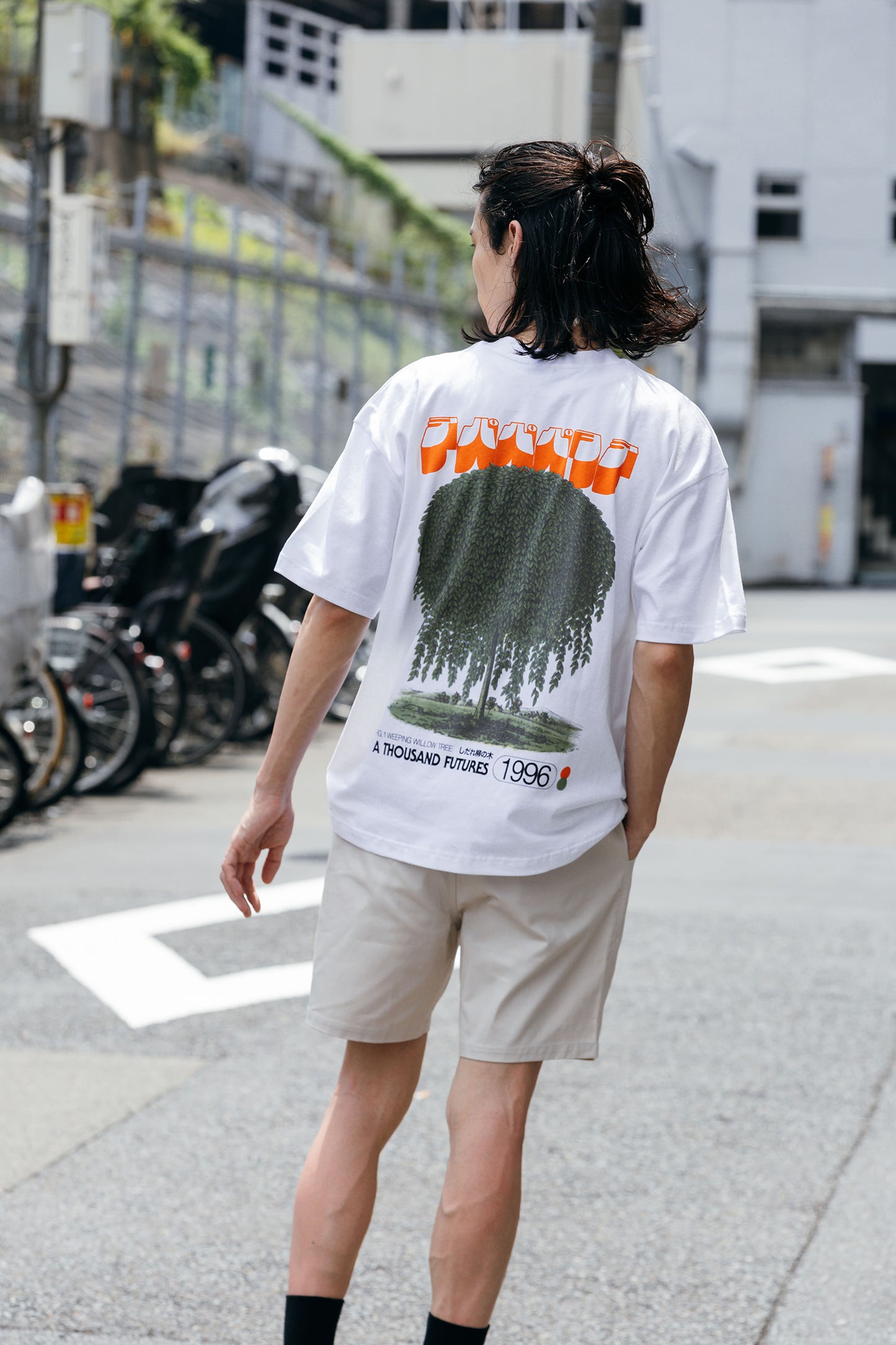 A Thousand Futures x GK 'Weeping Willow' Tee - White