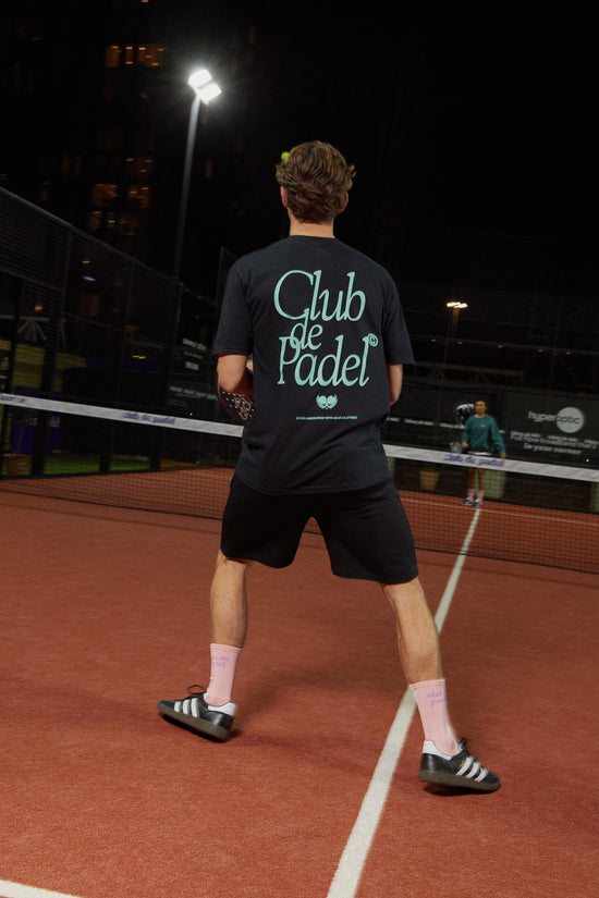 Club de Padel 'Retro' Tee - Black