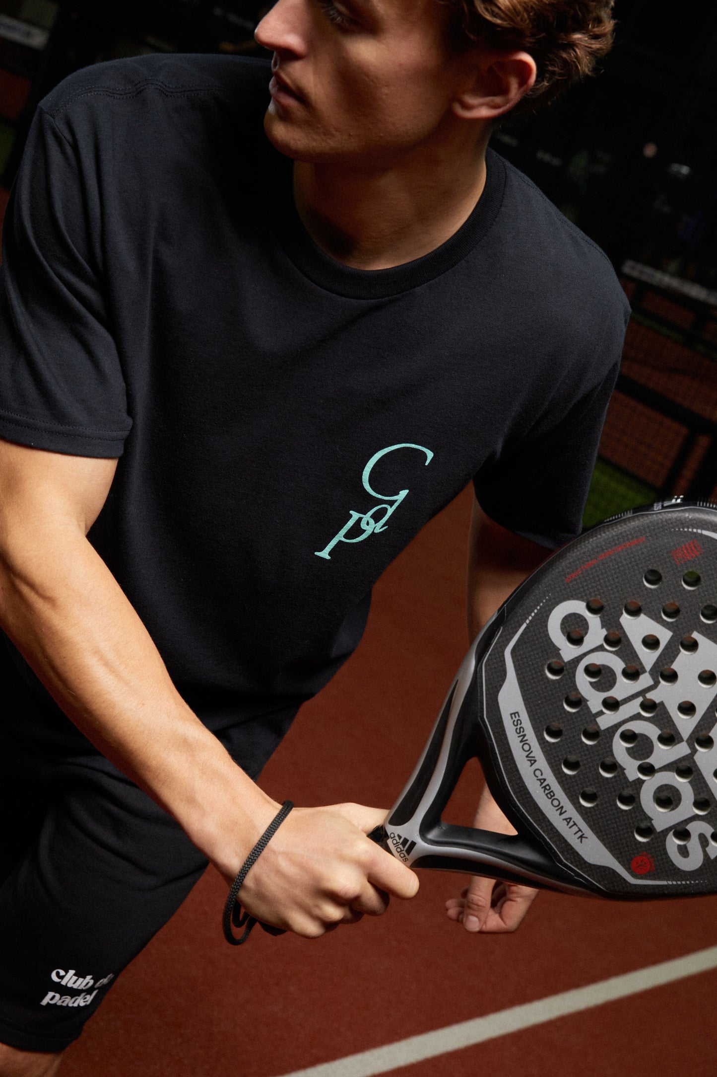 Club de Padel 'Retro' Tee - Black