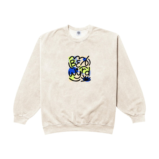 C.D x UN:IK 'Be Wyrd' Washed Sweater - Ecru