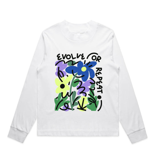 C.D x UN:IK WMNS 'Evolve or Repeat' Longsleeve Tee - White