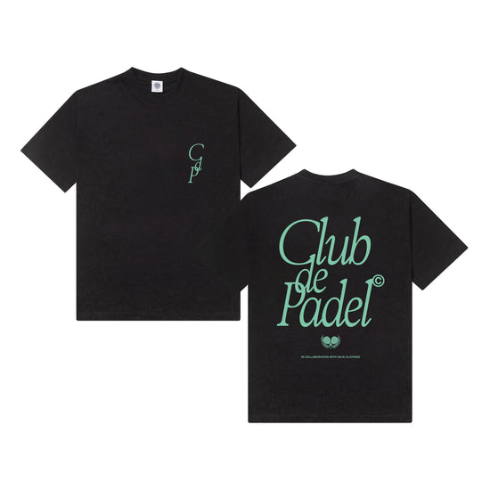 Club de Padel 'Retro' Tee - Black