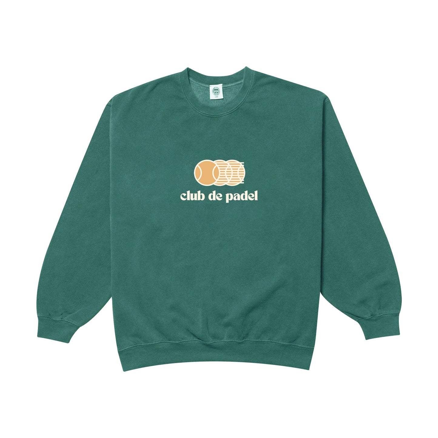 Club de Padel 'Vibora' Vintage Washed Sweater - Forest