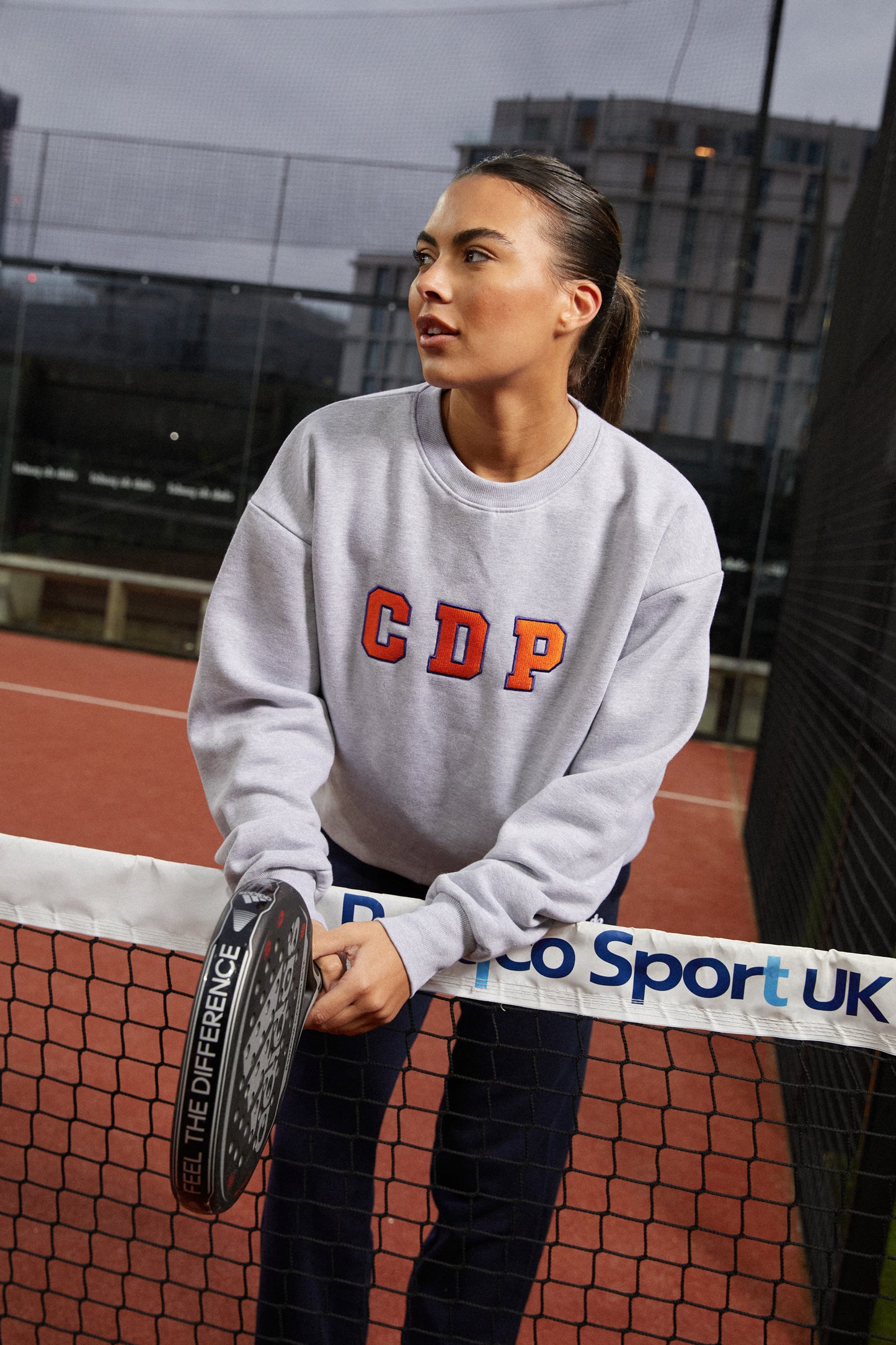 Club de Padel 'Varsity' Heavyweight Sweater - Heather Grey