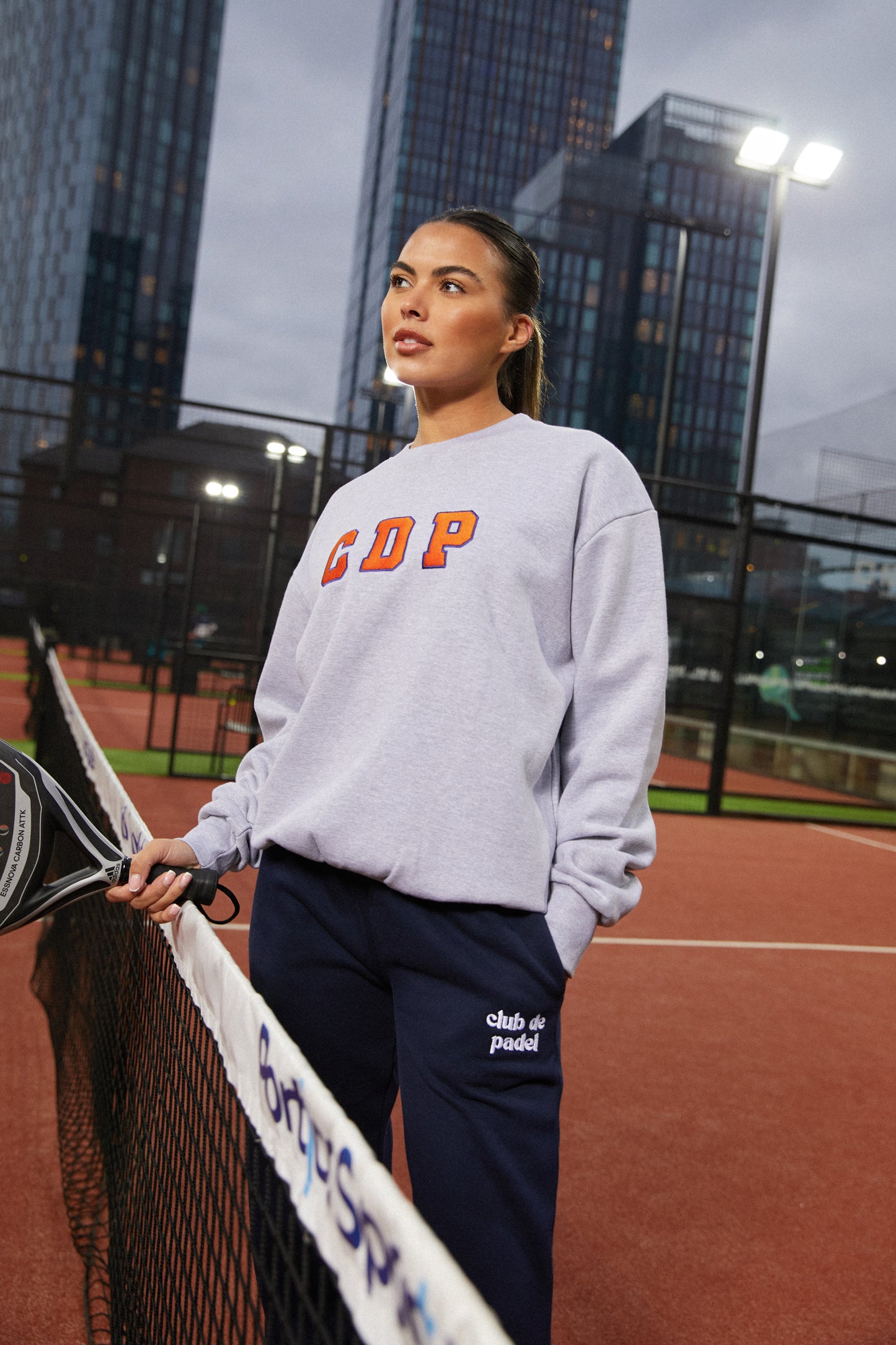 Club de Padel 'Varsity' Heavyweight Sweater - Heather Grey