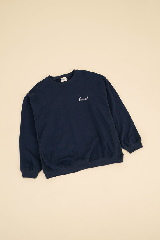 bound Navy Premium Script Sweater