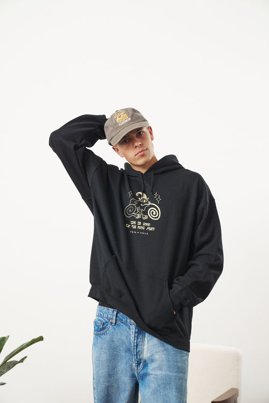 KBAR X UN:IK 'Frog Pond' Hoodie - Black