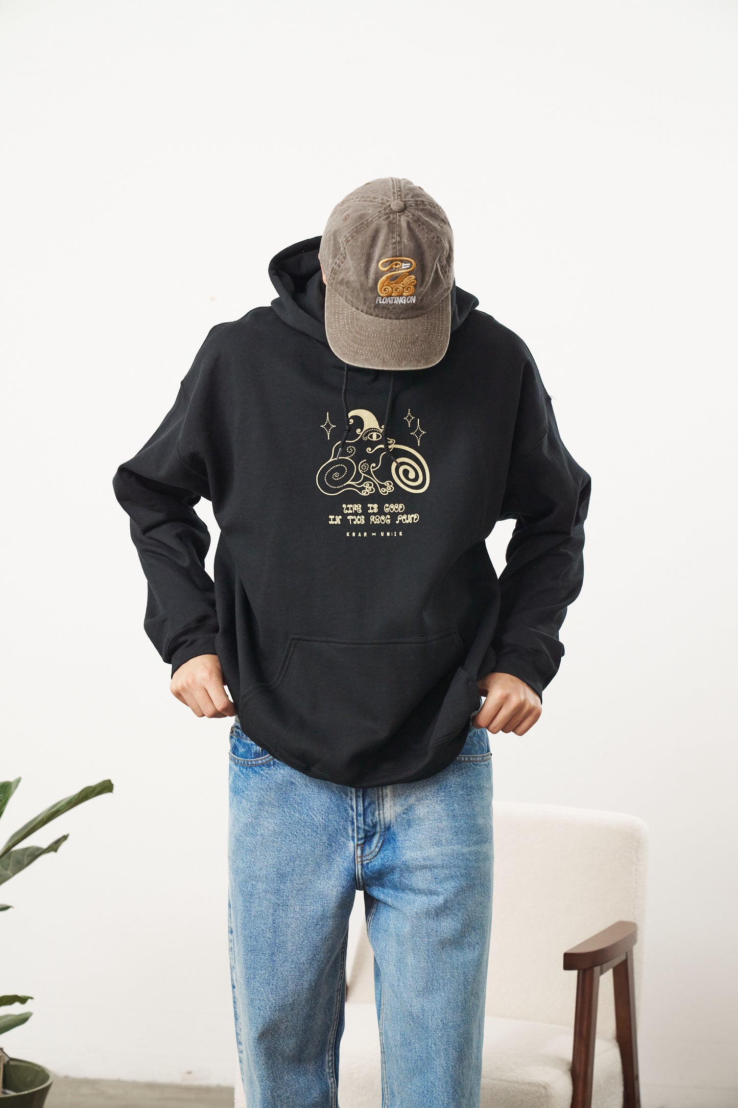 KBAR X UN:IK 'Frog Pond' Hoodie - Black