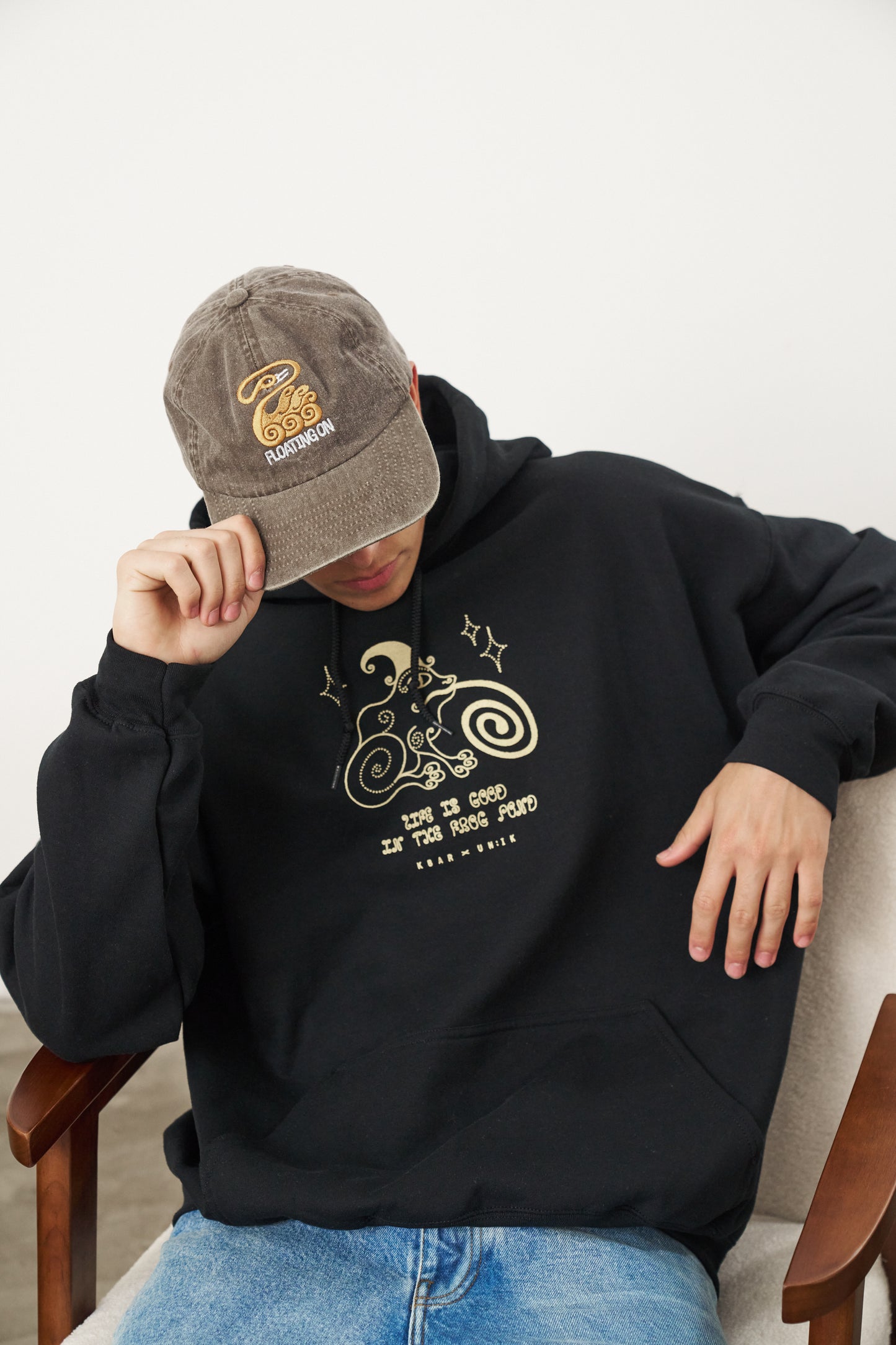 KBAR X UN:IK 'Floating On' Washed Cap - Brown