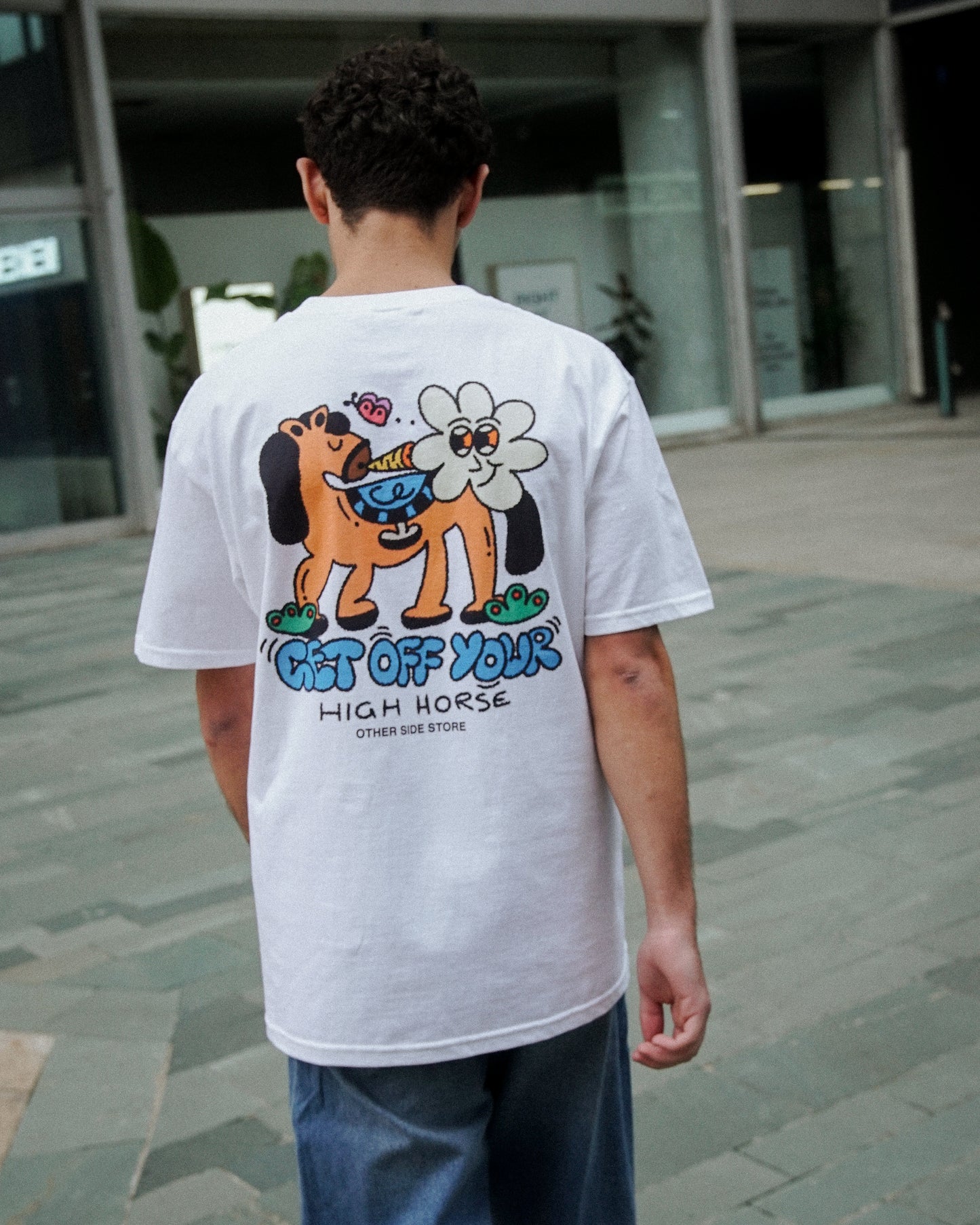 Other Side Store 'High Horse' Tee - White