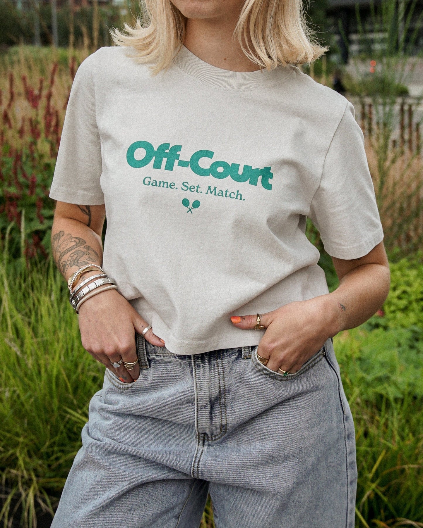 Vice 84 WMNS 'Off-Court GSM' Cropped Heavy Tee - Bone