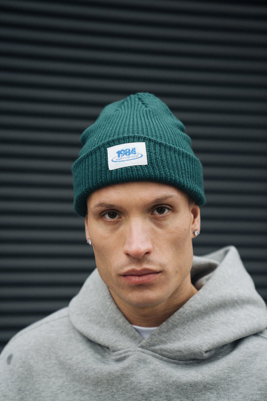 Vice 84 '1984' Ribbed Beanie - Jade Green